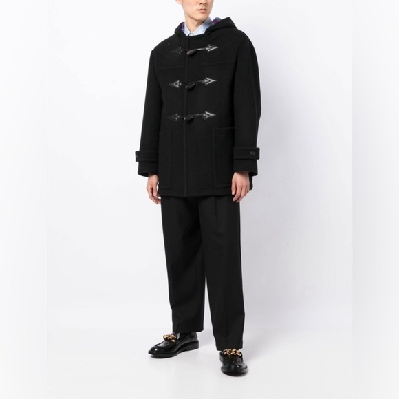 Versace Medusa Duffle Coat Black Wool Silk Blend Size XXL (54 IT) New with Tags - Picture 2 of 14